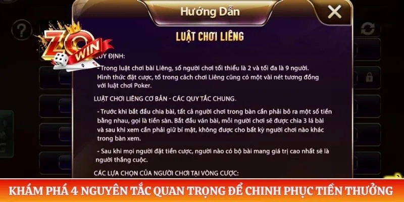 Bài Liêng Zowin - 3 Mẹo Chơi Game Bài Để Luôn Thắng Lớn 2 Khám phá 4 nguyên tắc quan trọng để chinh phục tiền thưởng trong liêng
