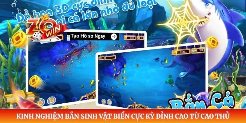 Bắn Cá Zowin 4 Kinh nghiệm bắn sinh vật biển cực kỳ đỉnh cao từ cao thủ
