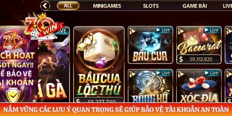 Hướng Dẫn Cách Vào ZOWIN Khi Bị Chặn Dành Cho Hội Viên Mới 4 Nắm vững các lưu ý quan trọng sẽ giúp bảo vệ tài khoản an toàn