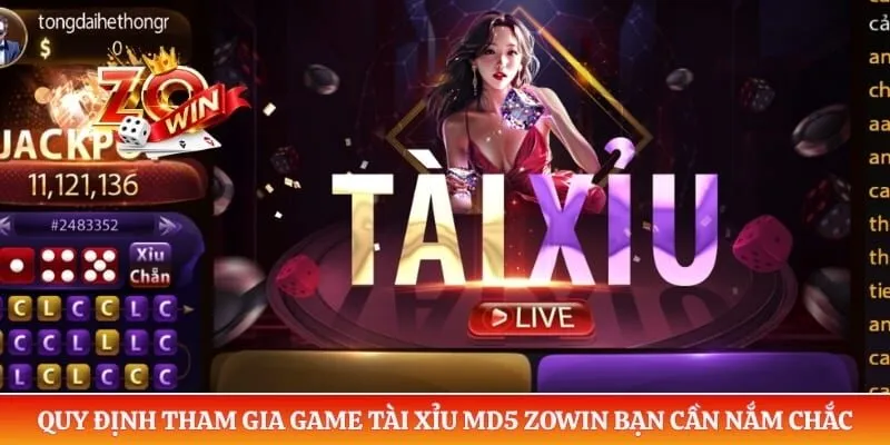 Quy định tham gia game tài xỉu MD5 ZOWIN bạn cần nắm chắc