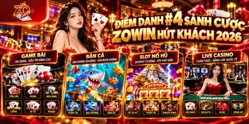 ZOWIN 18 Điểm danh #4 sảnh cược Zowin hút khách 2026