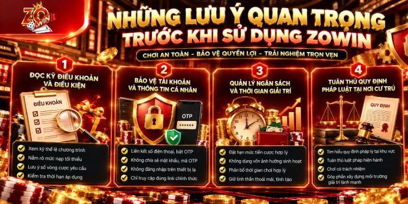 ZOWIN 26 Những lưu ý quan trọng trước khi sử dụng Zowin