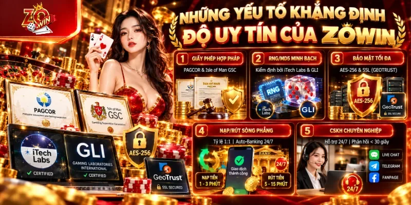 ZOWIN 16 Những yếu tố khẳng định độ uy tín của Zowin